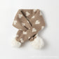 Babamama children's scarf winter thick warm jacquard love boy's scarf baby girl's thickened scarf scarf