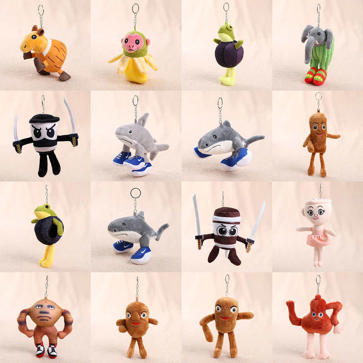 Cross-Border Ai Shanhaijing Monster Plush Toy Tungtungsahur Wooden Stick Man Pendant Doll Keychain