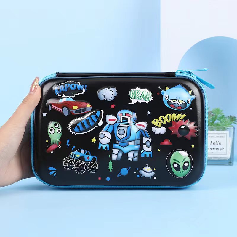 3D New Cute Eva Stationery Box Children's Multifunctional Large Capacity Pencil Bag Student Portable Square Pencil Box