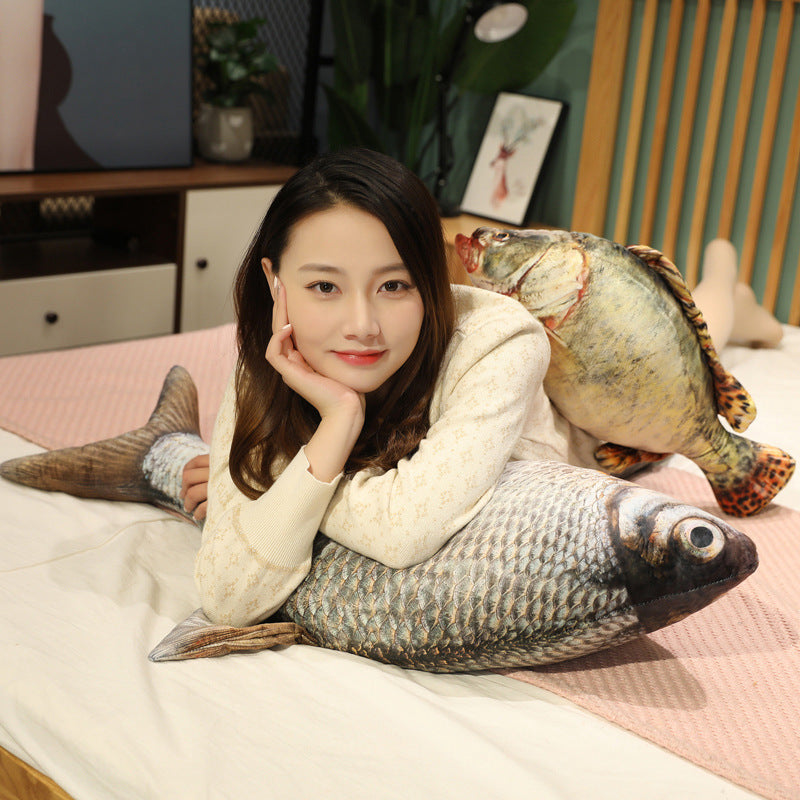 Imitation fish pillow plush toy carp doll doll crucian carp spoof pillow tilapia sleeping leg pillow