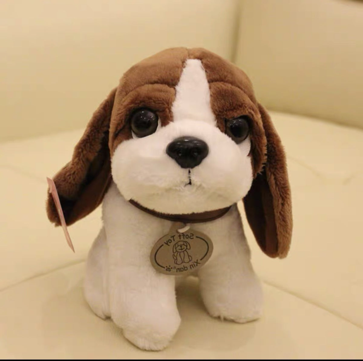 Factory wholesale simulation of eight dogs plush toys husky schnaub puppet children's birthday gift