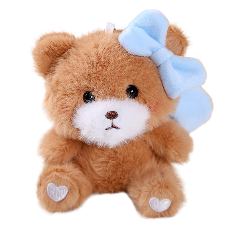 Bow Bear Doll Pendant Keychain Backpack Small Doll Jewelry Plush Toy Wholesale Girl Doll