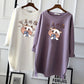 Pregnant Women's Autumn Cotton Top Mid-length Long-sleeved Loose Korean Fashion Trendy Mom's Pregnancy T-shirt Winter Base Shirt