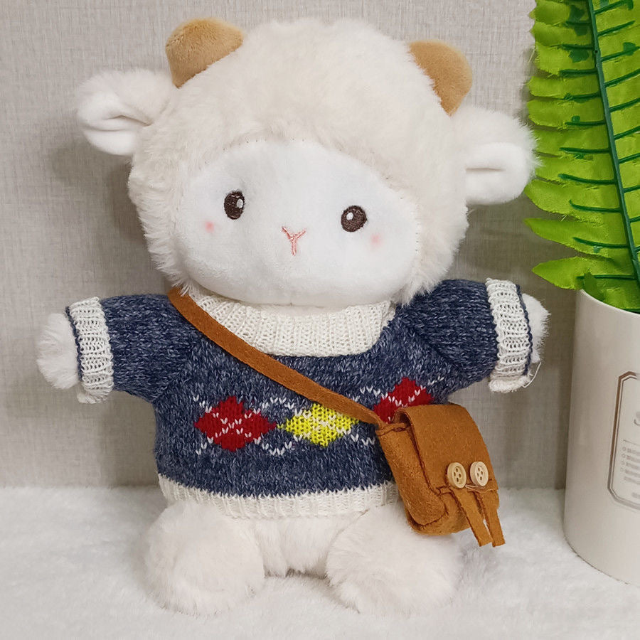 Internet Celebrity Poko Plush Toy Cartoon Belle Sheep Doll Dressed up as a Little Sheep, a Gift for Girls