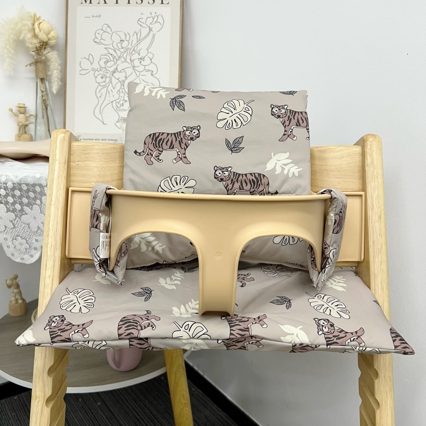 Ins Nordic Style Baby Dining Chair Children's Growth Chair Cushion Baby Dining Chair Cushion Waterproof and Urine-proof Sitting