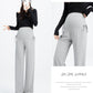 Pregnant women's pants 2024 new pregnant women's pants autumn and winter fleece-lined small pregnancy wide leg pants drawstring straight tube pants