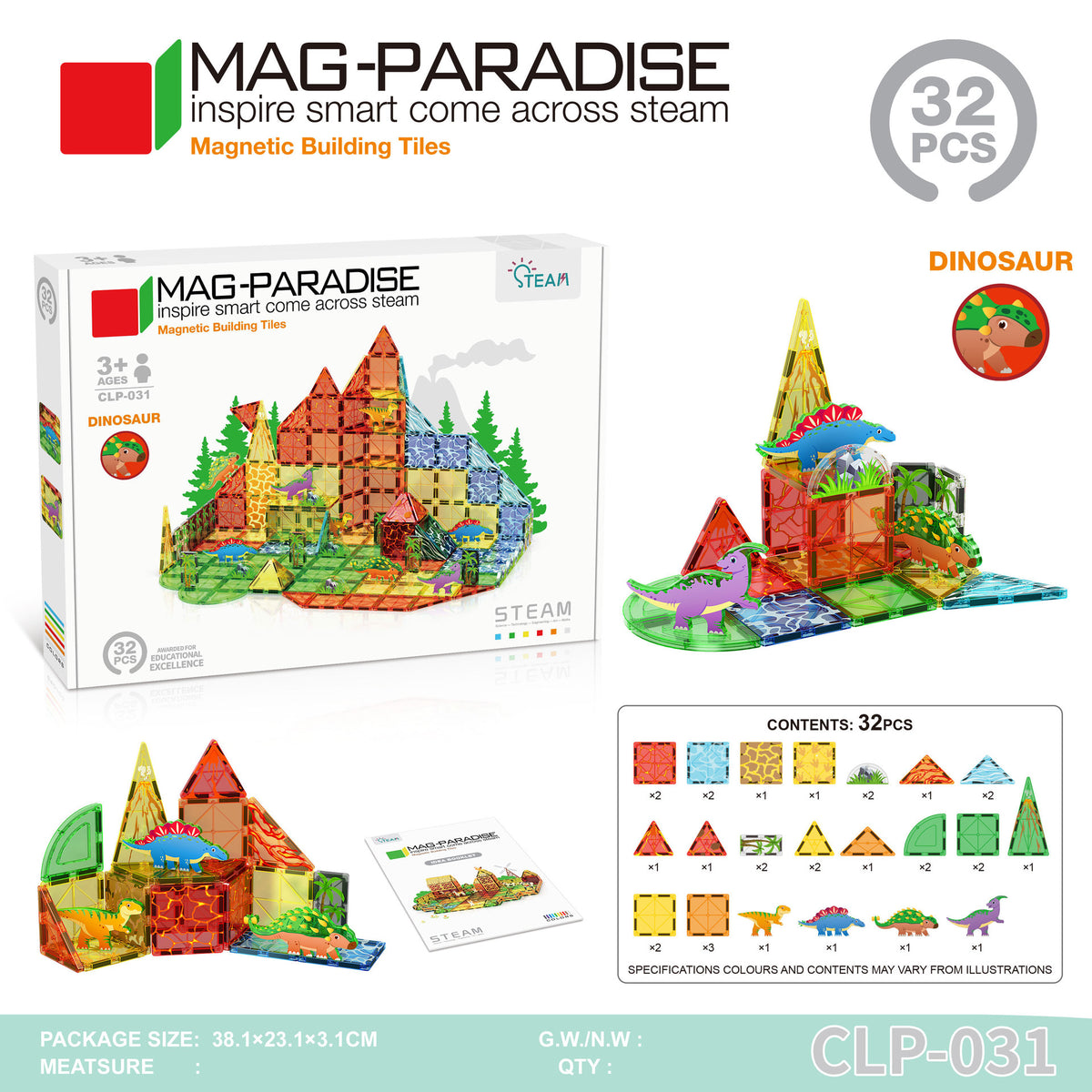 Girls Color Window Magnetic Sheet Kidsren's Zoo Engineering Vehicle City Crane Scene Strong Magnetic Refill Kidsren's Puzzle