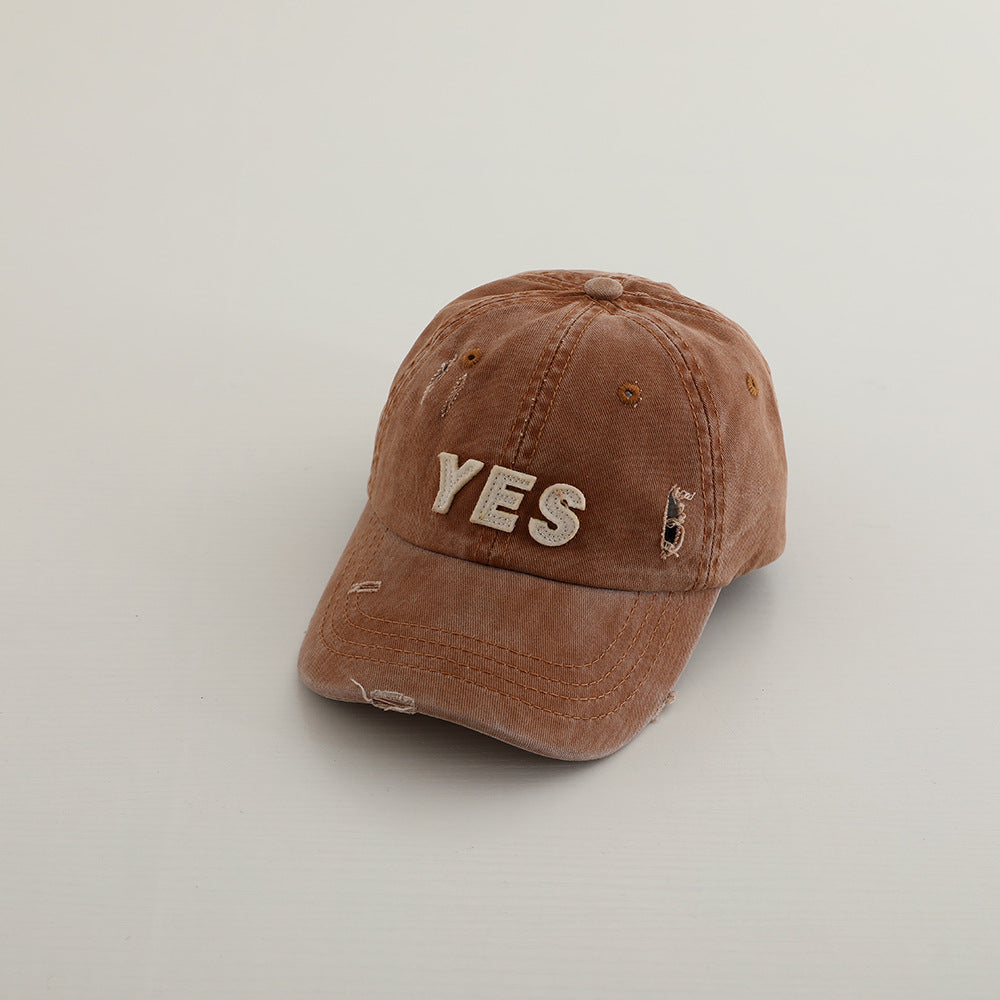 Children's hat spring and autumn boys' peaked cap spring Western style baby baseball cap thin girl sun protection hat