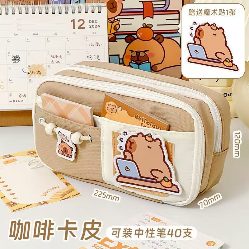 Velcro Puppy Pencil Case High-Looking 2025Ins Stationery Niche New Cute Girls Large-Capacity Stationery Box