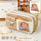 Velcro Puppy Pencil Case High-Looking 2025Ins Stationery Niche New Cute Girls Large-Capacity Stationery Box