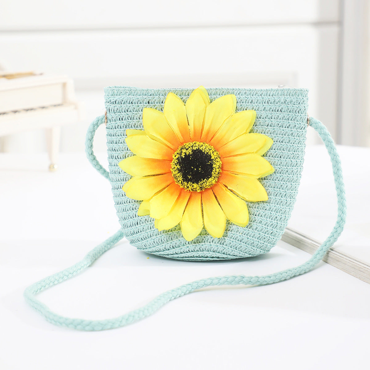 Cross-border New Children's Bag Spring and Summer New Children's Crossbody Bag Handmade Straw Satchel Travel Mini Coin Purse