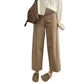 in stock Early Autumn New 2024 Pregnant Women's High Waist Slimming Casual Pants Women's Design Sense Pear-Shaped Figure Nine-point Haren Pants