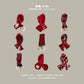 Qiunan Kidsren's Scarf Red New Year's Christmas Festive Warm Knitted Scarf Winter Windproof Neck Cover for Boys and Girls