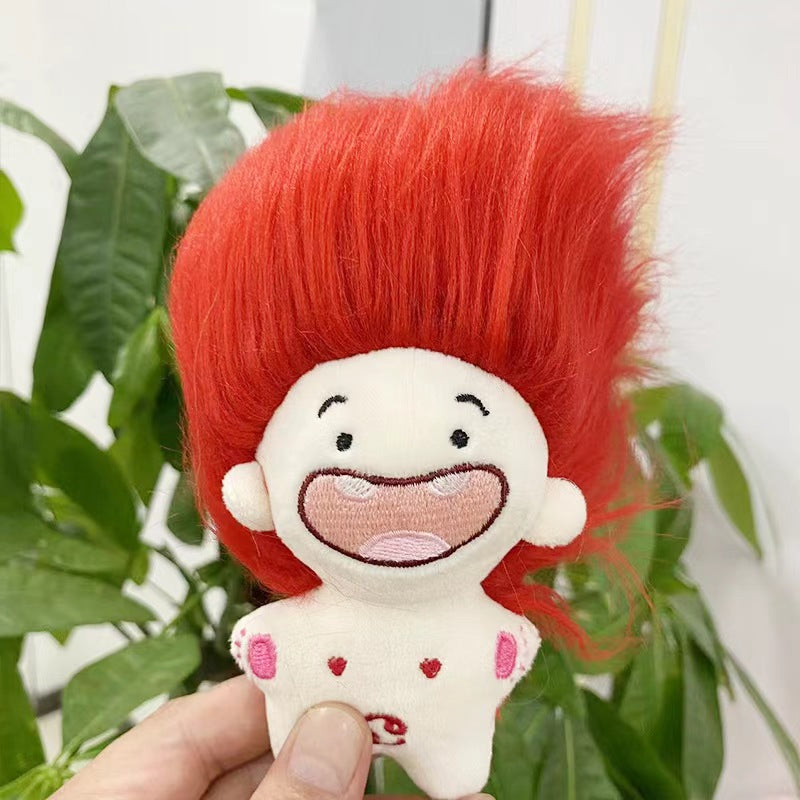 Twelve Zodiac Funny Toothless Cotton Doll Keychain Xiaohongshu Pendant Plush Toy Wholesale Cartoon