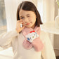 Children's Christmas Autumn and Winter Scarf Plush Warm Cute Cartoon Red New Year Festival Imitation Rabbit Fur Parent-Child Scarf