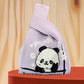 Panda New Knitted Bag Women's Handbag Wide Hand Gift Back Gift Bag Cute Panda Knitted Bag Hand Gift