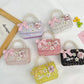 New Korean Fashion Woolen Cotton Linen Women's Children's Bow Pearl Handbag Handbag Women's Bag
