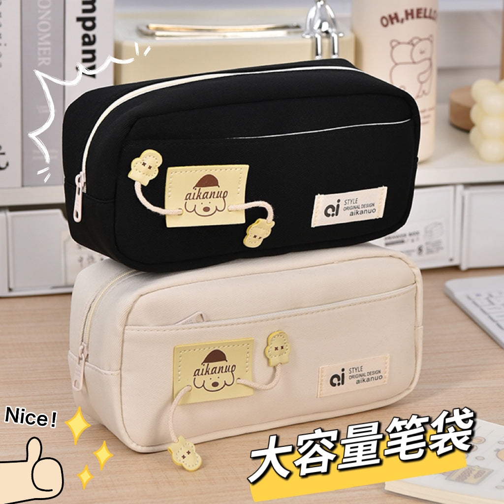 Internet Celebrous Explosions Zipper Dog Repair Pencil Bag Girls High Color Value Large Capacity Double Layer Storage Bag Puppy Pencil Bag Factory