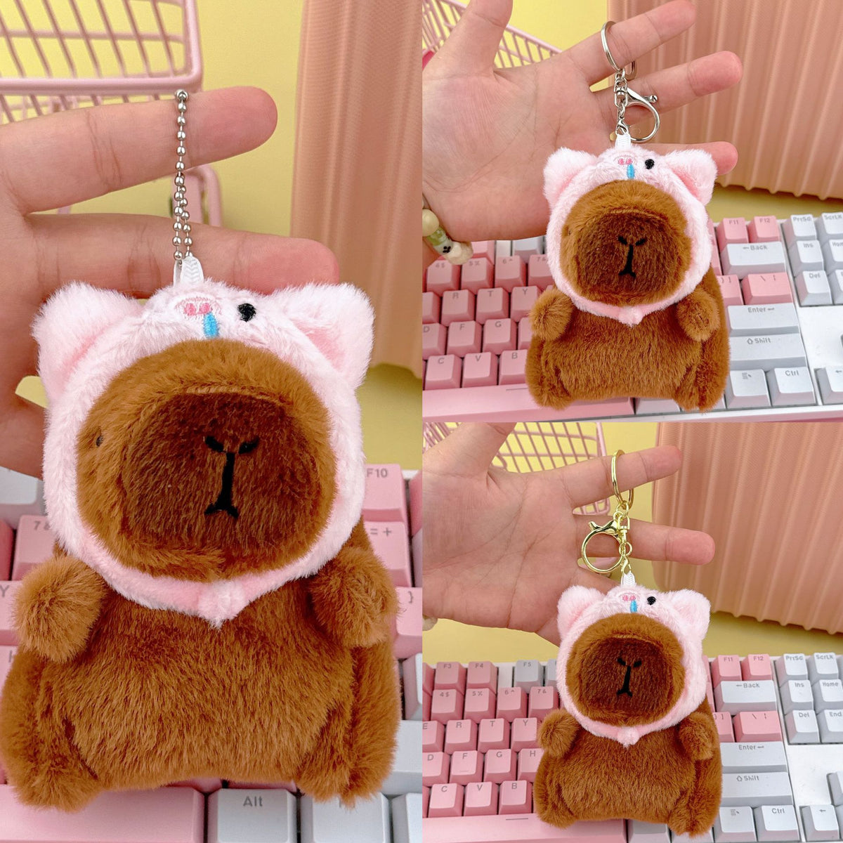 Cross-Border Capybara Mascot Backpack Small Pendant Keychain Chinese Style Zodiac Pendant Couple Ugly Doll