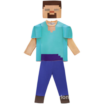 cross-border halloween children cos clothes my world steve play show rave party party costume