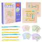 Children's Educational Threading Board, Threading Rope and Beads to Exercise Baby's Fine Finger Movement Toys, Montessori Early Education Teaching Aids