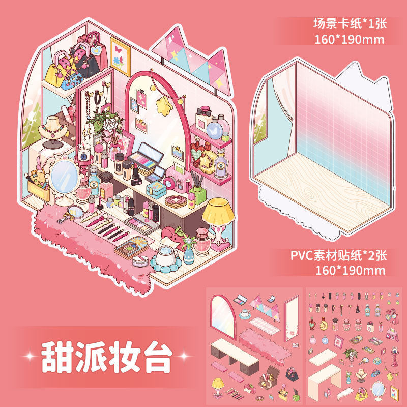 Mr. Paper Landscaping Flat Stickers Prince Fairy Tale Book Series DIY 3D Landscaping Flat Sticker Pack