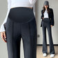 Pregnant women's spring new goddess pants flared pants split slim fit high slimming outerwear trousers pregnant women's suit pants