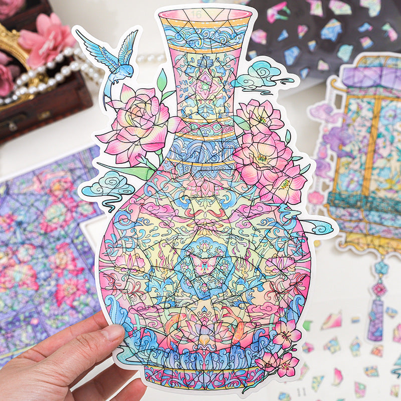 Paper Trace Puzzle Stickers Historical Trace Series National Trend Cultural Relics Design 3D Decorative Material Landscaping Stickers