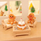 Dollhouse Doll House Snowman Christmas Tree Ginger Biscuit Man Decoration Scene Ornaments Model Christmas Wreath