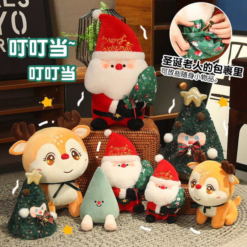 Santa Claus Series Doll Plush Toy Elk Doll Rag Doll Large Christmas Ornaments Gift Decoration