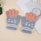 Winter Kidsren's Gloves Are Warm and Velvet to Prevent Cold. Primary School Students Write Boys and Girls Baby Sets Jacquard Gloves Kittens