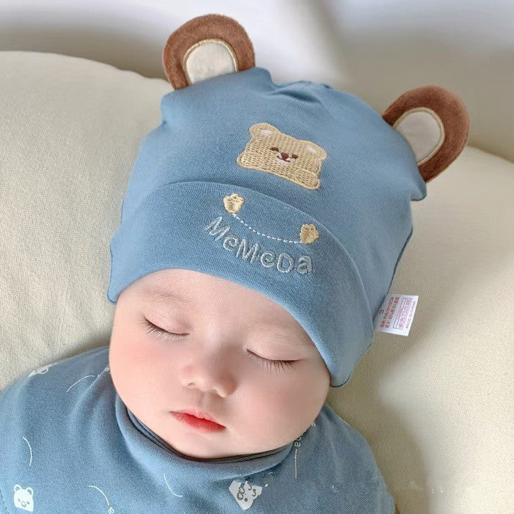 Baby Hat Spring and Autumn Pure Cotton Newborn Baby Spring and Autumn Hat Newborn Baby Boys and Girls Cute Spring Fetal Hat