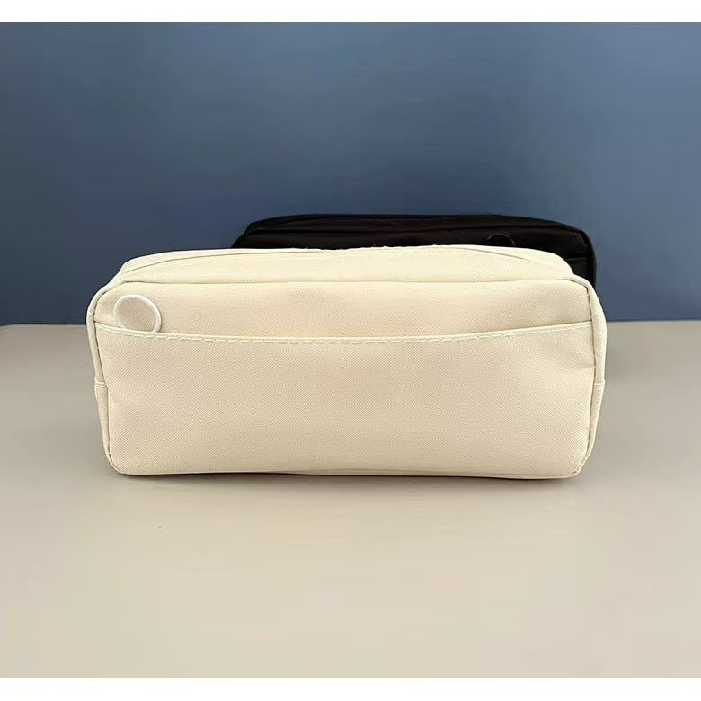 Double-Layer Large-Capacity Oxford Cloth Pencil Case Blank Pencil Case Primary School Student Pencil Case DIY Stationery Bag