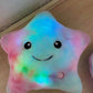 Colorful luminous pillow cute five-pointed plush toy doll wholesale