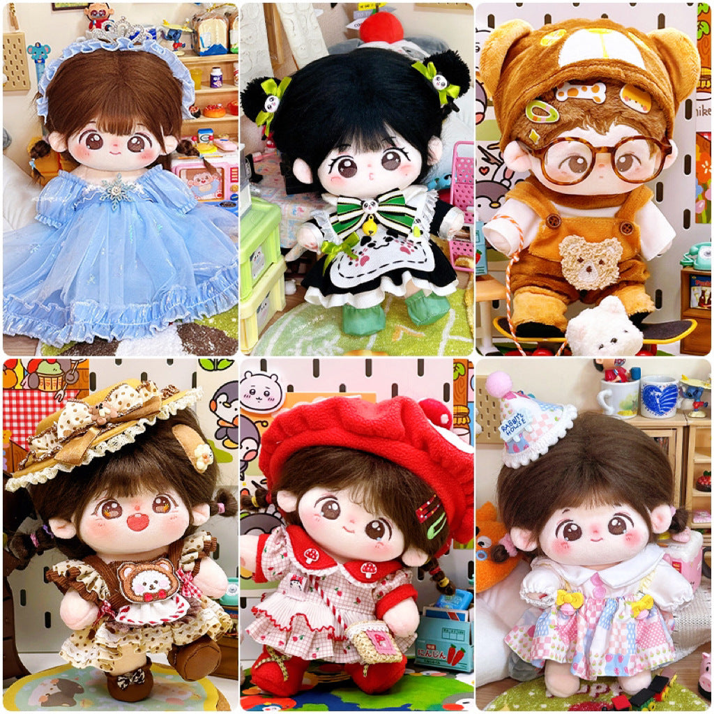 Dropshipping 20cm Baby Clothes Cotton Doll Clothes Cute Pajamas Set Original Antique Han Dynasty Doll Dress up