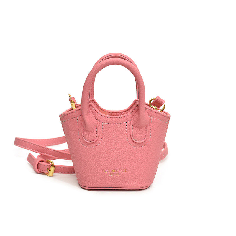 Mini Small Bucket Bag Women's 2024 New Niche Fashionable Messenger Bag Casual Mouth Red Bag Simple Handbag