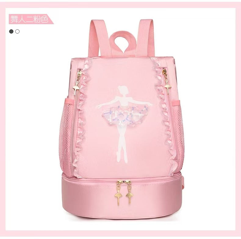 Fashion New Dance Bag Children's Dance Backpack Shoulder Dance Backpack Girls Dance Bag Large-capacity Bag Printed