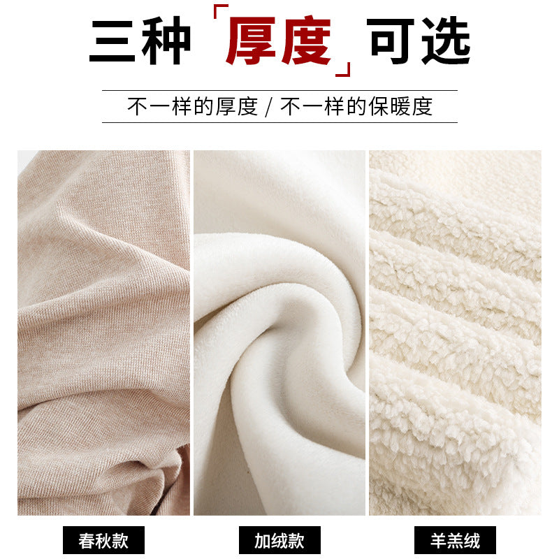 Lamb Fleece Pregnant Women's Pants Autumn and Winter fleece-lined Outer Wear Loose Dipping Wide-leg Pants New Non-abdominal Glutinous Rice Pants