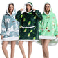 Composite Thermal Clothing Tv Blanket, Extra Long and Thick, Home Wear, Outdoor Mid-Length Pajamas, Flannel, Can Be Worn Outside, Couple Style