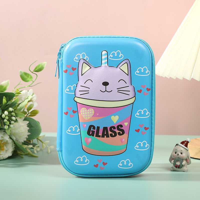 3D New Cute Eva Stationery Box Children's Multifunctional Large Capacity Pencil Bag Student Portable Square Pencil Box