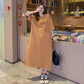 Maternity Summer New Korean Loose Long dress Western Style Over-the-knee T-shirt chubby girl Base Dress