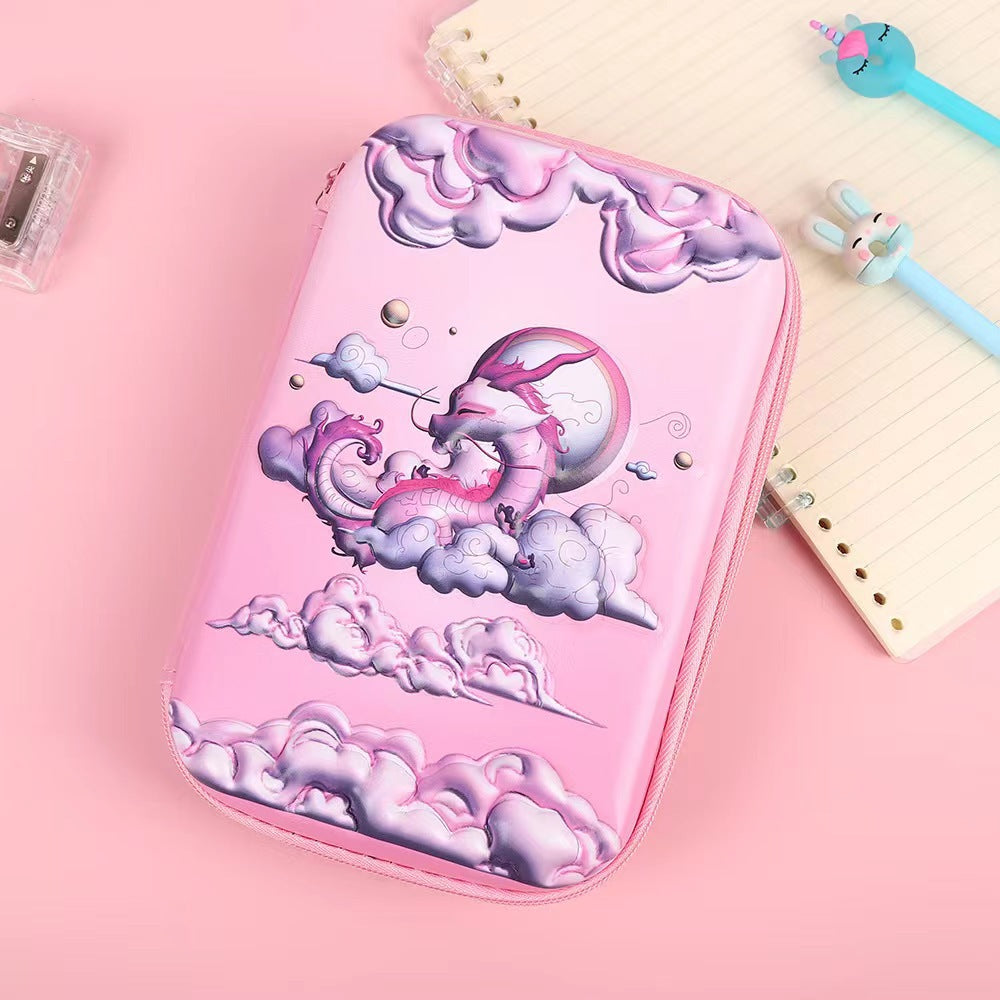 3D New Cute Eva Stationery Box Children's Multifunctional Large Capacity Pencil Bag Student Portable Square Pencil Box