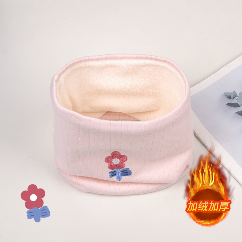 Children's Neck Warmer Autumn and Winter Fleece-Lined Warm A-Class Scarf Thickened Windproof Neck Gaiter Multifunctional Hat Neck Protector Cartoon