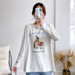 Pregnant Women's Postpartum Breastfeeding Jacket Outer Wear Moon Clothes Long Sleeve Thin T-Shirt Hot Mom's Spring and Autumn Clothes for Breastfeeding Period
