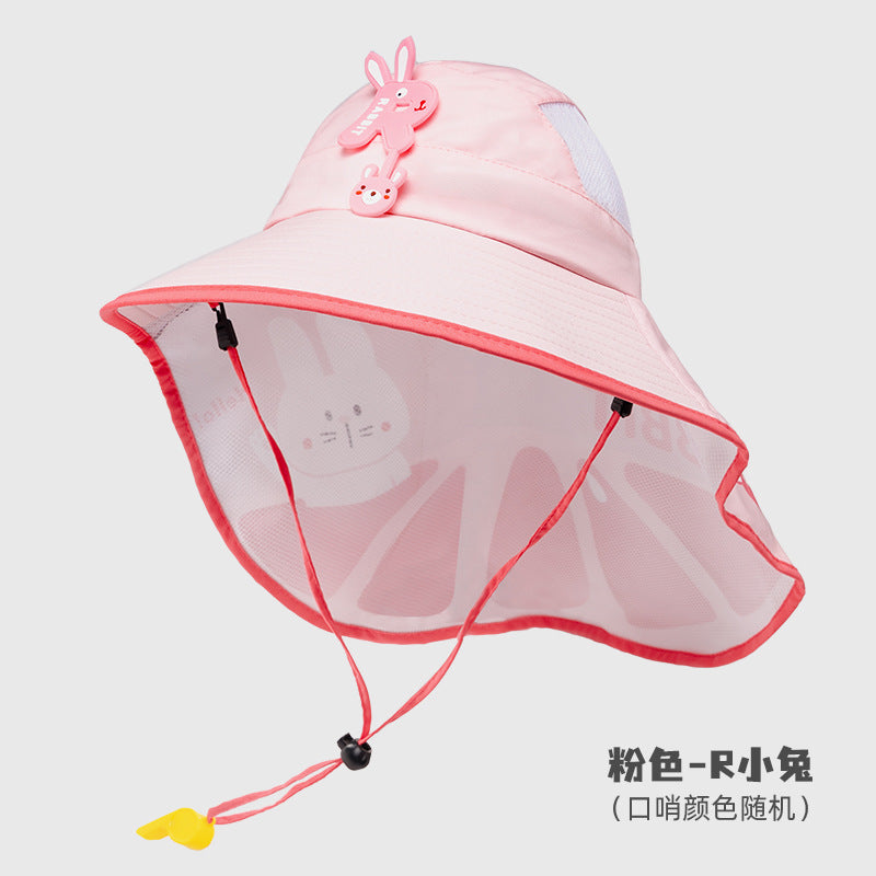 Children's Sunscreen Hat Summer Anti-UV Sun Hat for Boys Breathable Big Brim Girl's Fisherman Hat Sun Hat Thin