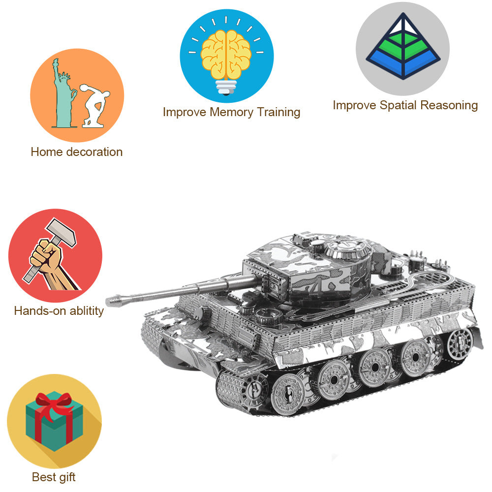 Tank DIY Handmade 3D Metal Puzzle Adult Stereo Model Assembled Assembled Educational Toys High