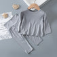 Category a Modal Infant Home Clothing Set High Waist Belly Protection Baby Long Sleeve Pajamas Air Conditioning Clothes Autumn Clothes Autumn Pants