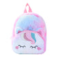 New Casual Backpack Plush School Bag Girl Backpack Cute Cartoon Plush Backpack Unicorn Unicorn