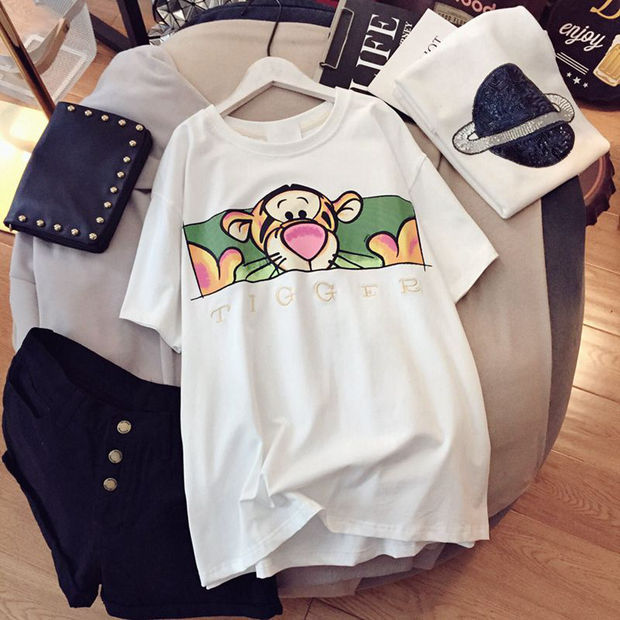 2023 Pregnant Women's Summer Cotton Short-sleeved T-shirt Loose Casual plus size Fashion Summer Pregnant Women's Long Top
