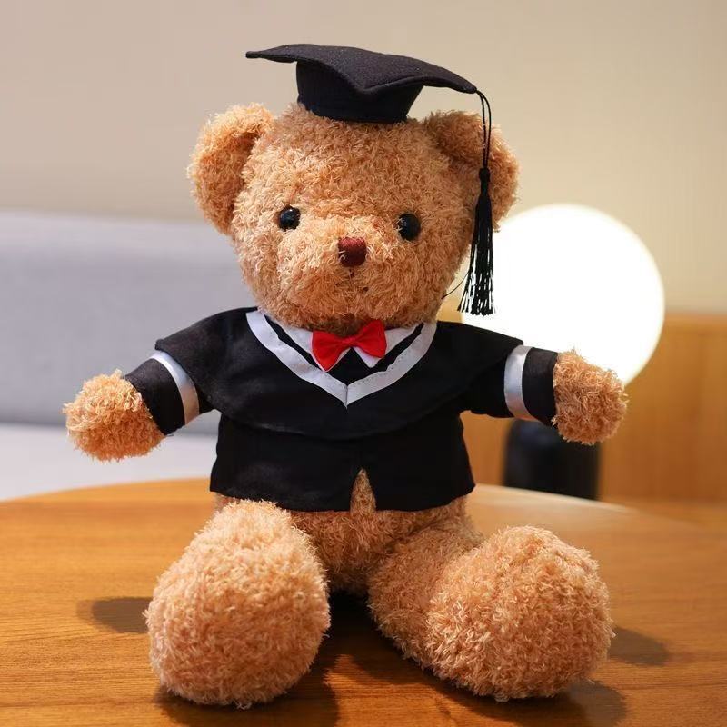 Graduation Bear Doll Doctor Bear Bachelor's Uniform Bear Doll Graduation Bear Gift for College Students with Logo Printing